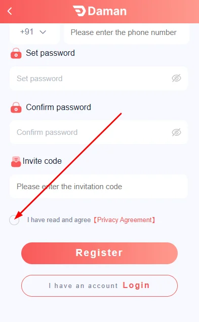agree to the terms and conditions